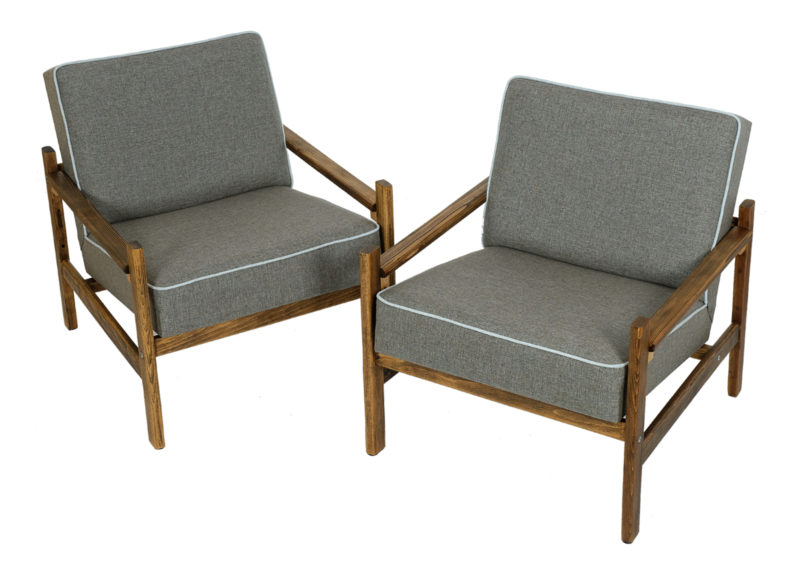 Armchair Piast ?type B? from 1975. Produced in Rzeszow Furniture Company. Armchair PRL. Completely revitalized.