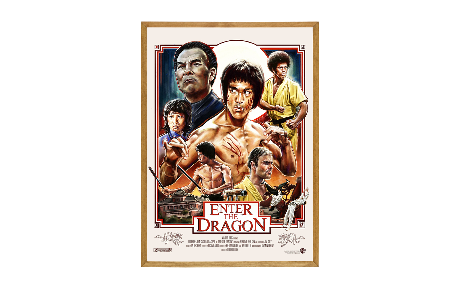 Enter the Dragon film poster. Bruce Lee